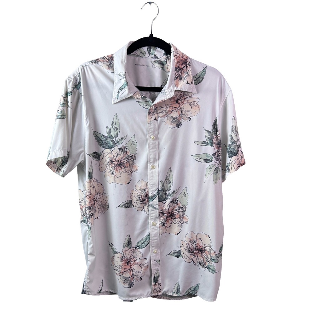 Abercrombie & Fitch Floral Button Up Shirt 2020s Men's L Old Money